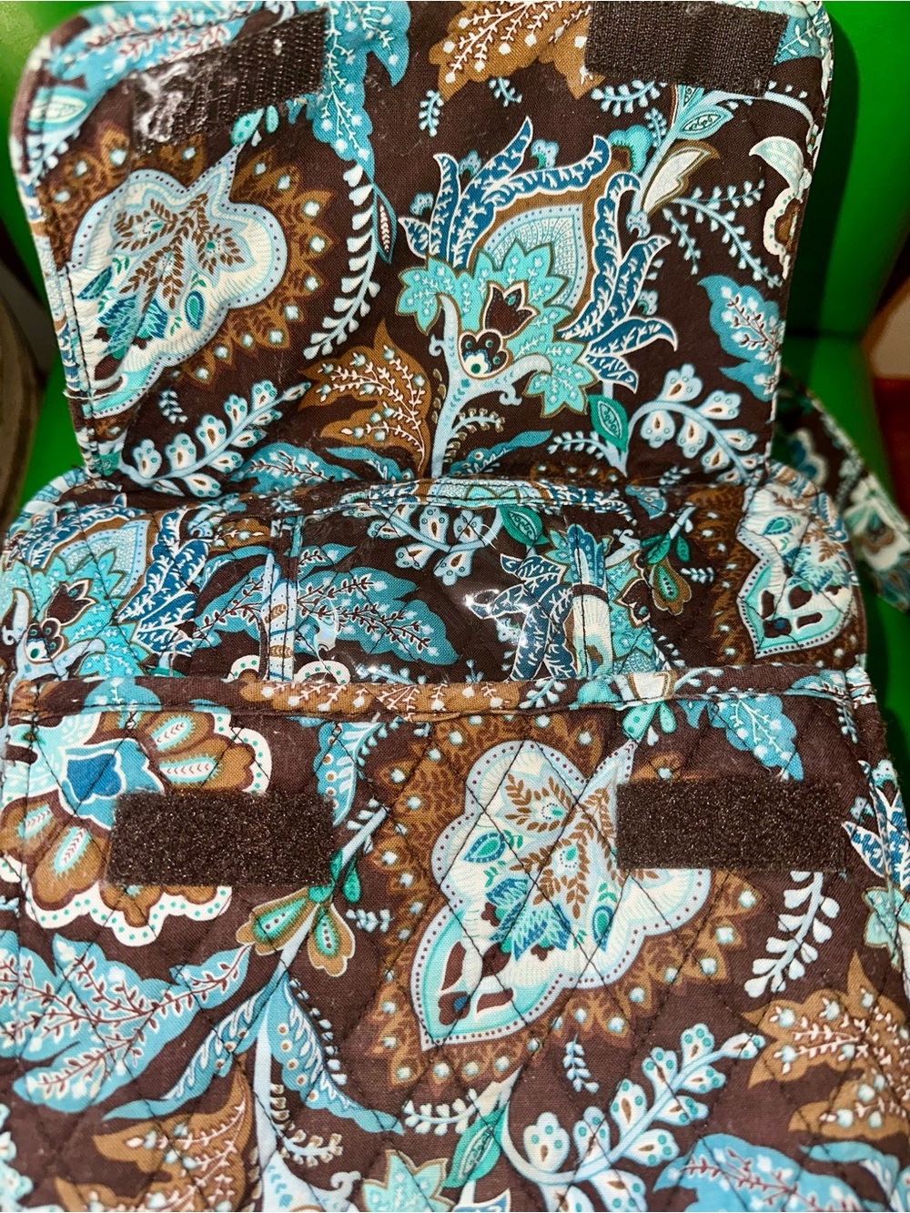 Vera Bradley Java Blue Quilted Floral Backpack - Picture 6 of 11